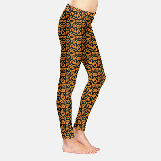 Pumpkin Patch-womens all over print full length leggings-gollygeesir