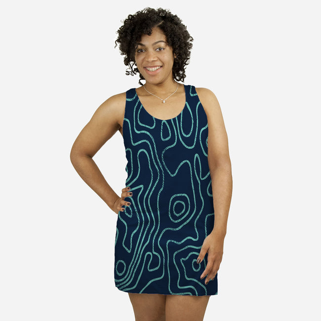 Topographical-womens all over print racerback dress-Beware_1984