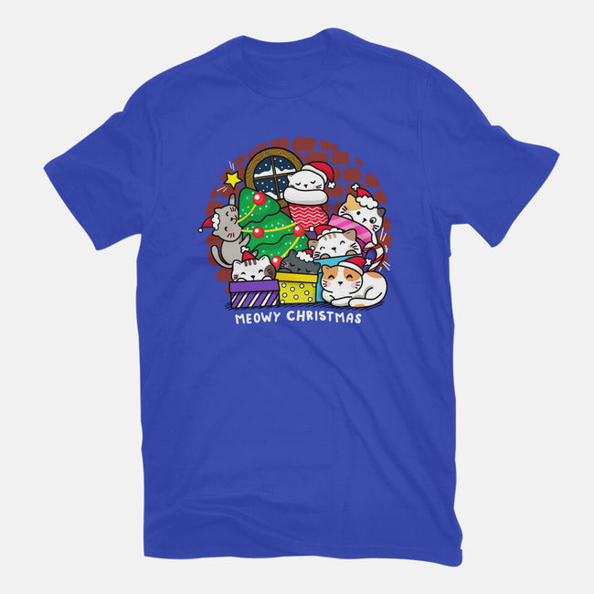 Merry Catmas-womens basic tee-krisren28