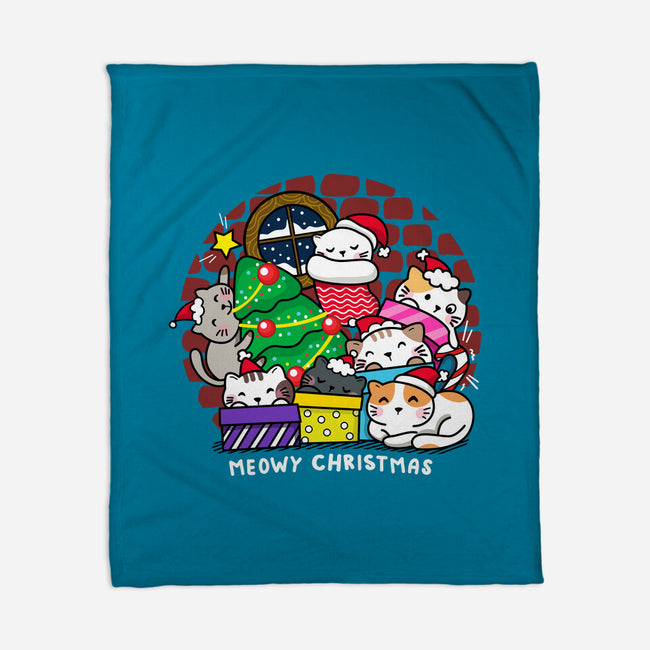 Merry Catmas-none fleece blanket-krisren28