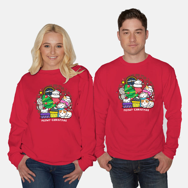 Merry Catmas-unisex crew neck sweatshirt-krisren28