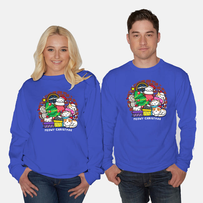 Merry Catmas-unisex crew neck sweatshirt-krisren28