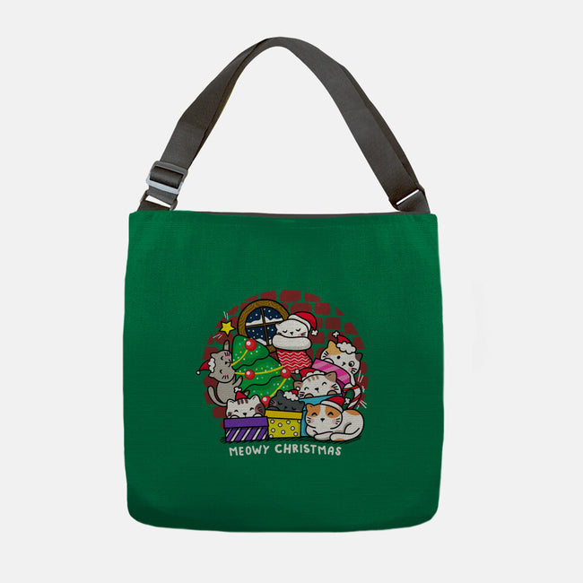 Merry Catmas-none adjustable tote-krisren28