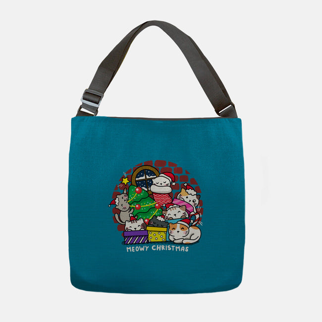 Merry Catmas-none adjustable tote-krisren28