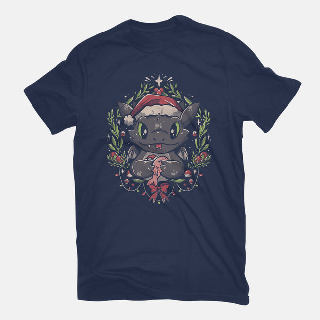 Dragon Christmas-womens fitted tee-eduely