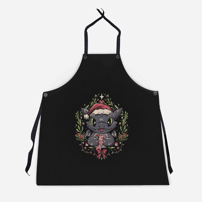 Dragon Christmas-unisex kitchen apron-eduely