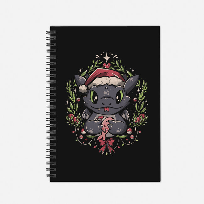 Dragon Christmas-none dot grid notebook-eduely