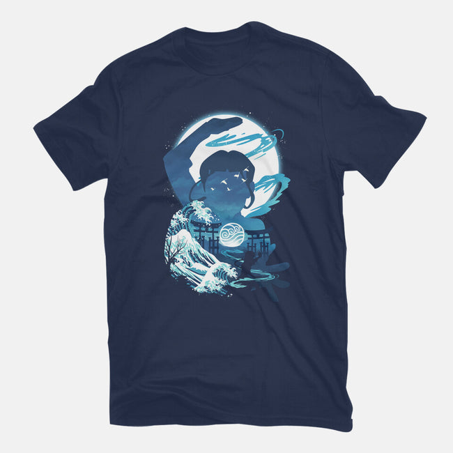 Waterbender Landscape-womens fitted tee-dandingeroz