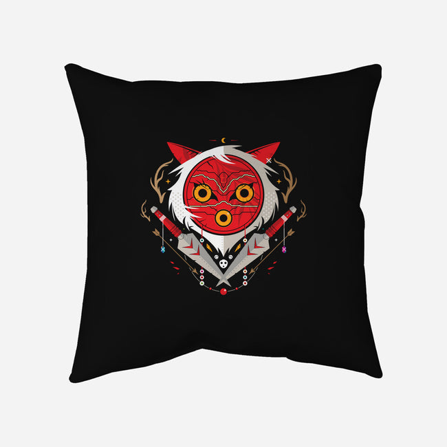 Warrior of the Forest-none removable cover throw pillow-BadBox
