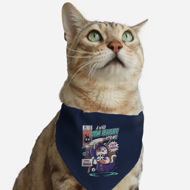 Grim Reapurr-cat adjustable pet collar-ilustrata