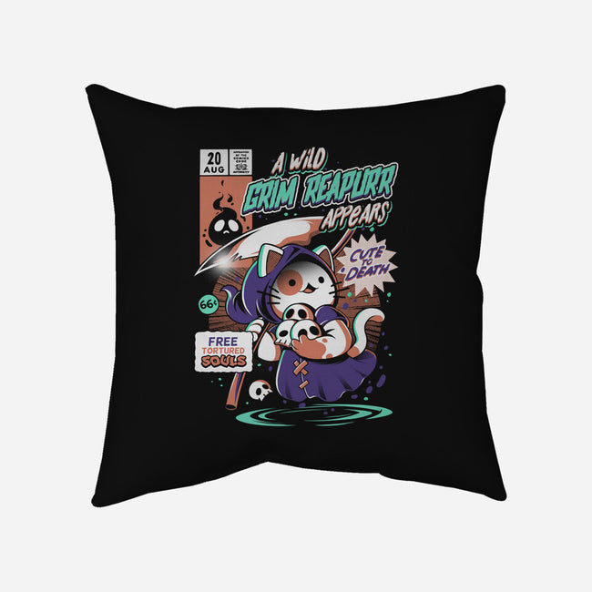 Grim Reapurr-none removable cover throw pillow-ilustrata