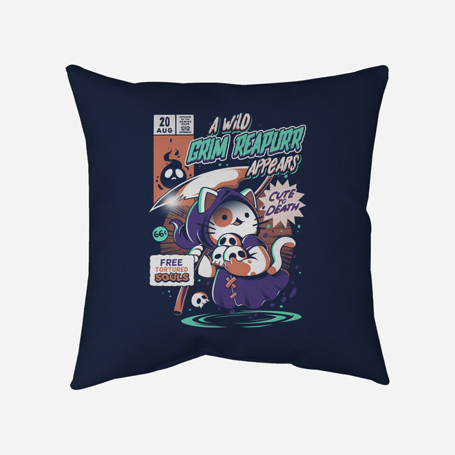 Grim Reapurr-none removable cover throw pillow-ilustrata