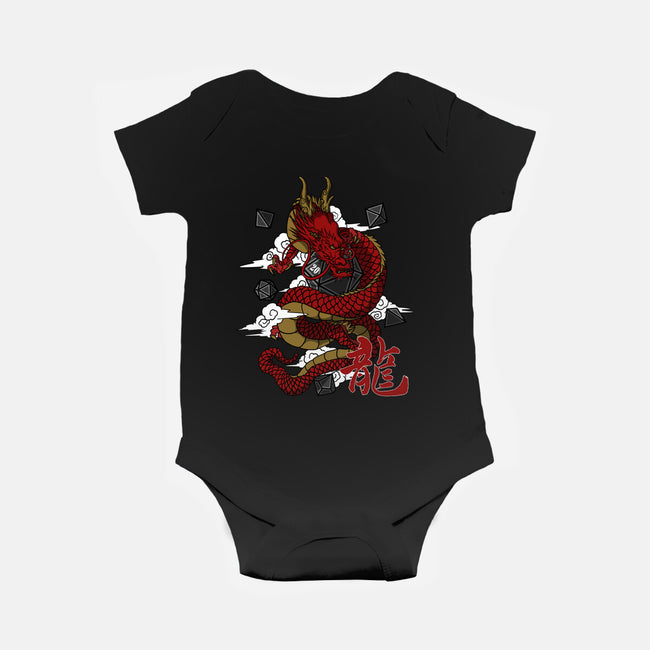 The Dice Dragon-baby basic onesie-ShirtGoblin