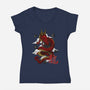 The Dice Dragon-womens v-neck tee-ShirtGoblin