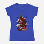 The Dice Dragon-womens v-neck tee-ShirtGoblin