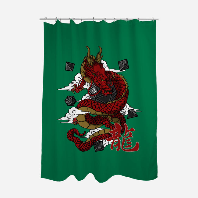 The Dice Dragon-none polyester shower curtain-ShirtGoblin