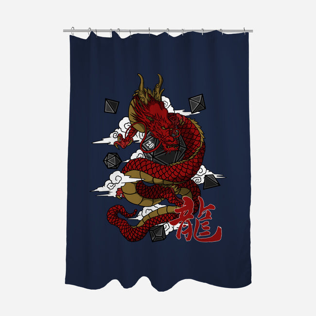 The Dice Dragon-none polyester shower curtain-ShirtGoblin