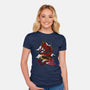 The Dice Dragon-womens fitted tee-ShirtGoblin
