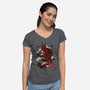 The Dice Dragon-womens v-neck tee-ShirtGoblin