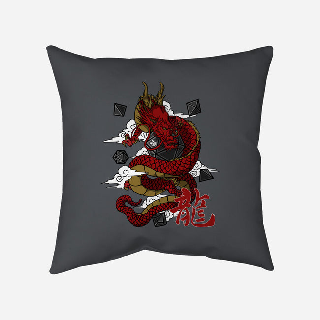 The Dice Dragon-none removable cover throw pillow-ShirtGoblin