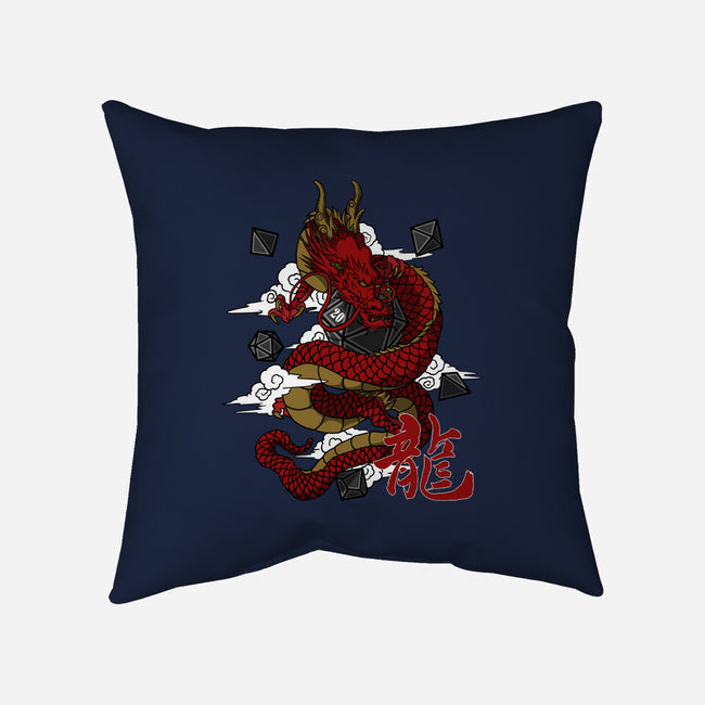 The Dice Dragon-none removable cover throw pillow-ShirtGoblin
