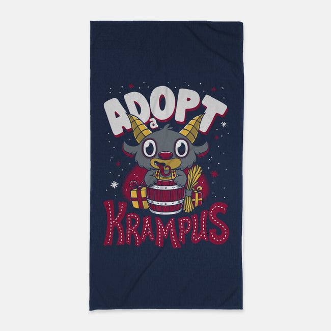 Adopt a Krampus-none beach towel-Nemons