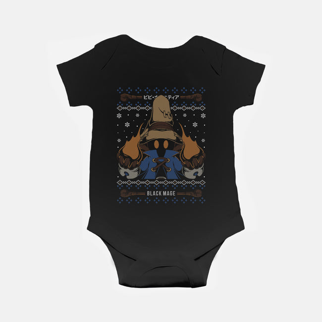 Vivi Black Mage Christmas-baby basic onesie-Alundrart