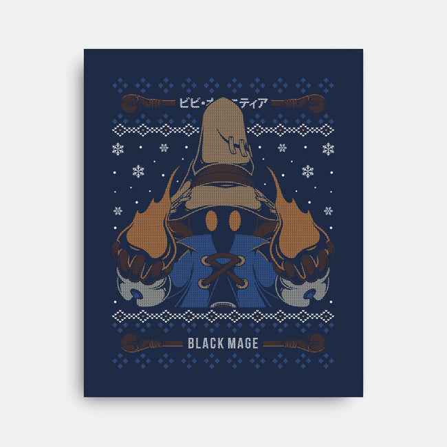 Vivi Black Mage Christmas-none stretched canvas-Alundrart