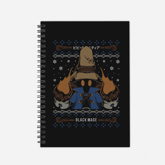 Vivi Black Mage Christmas-none dot grid notebook-Alundrart