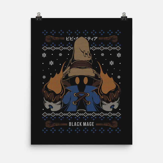 Vivi Black Mage Christmas-none matte poster-Alundrart