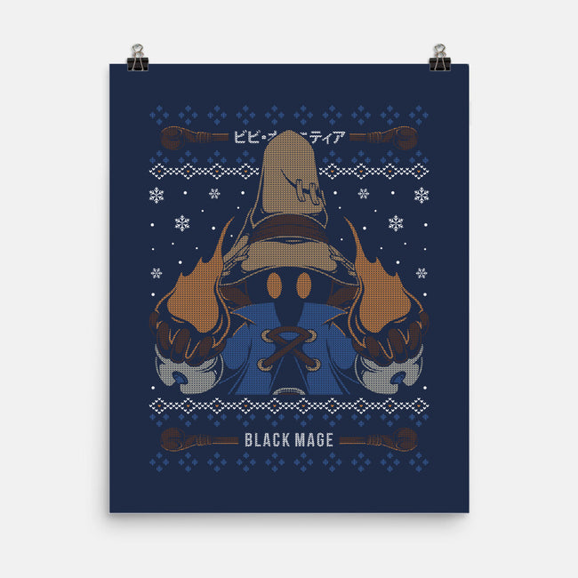 Vivi Black Mage Christmas-none matte poster-Alundrart