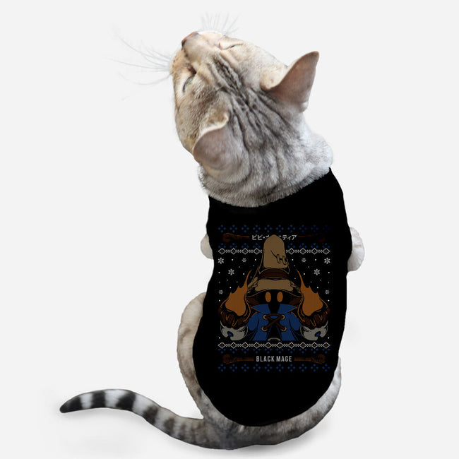 Vivi Black Mage Christmas-cat basic pet tank-Alundrart