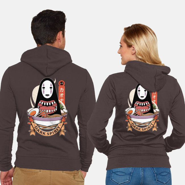 Dark Spirit Ramen-unisex zip-up sweatshirt-Alundrart