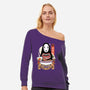 Dark Spirit Ramen-womens off shoulder sweatshirt-Alundrart