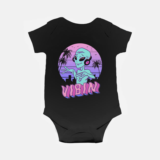 Alien Vibes!-baby basic onesie-vp021