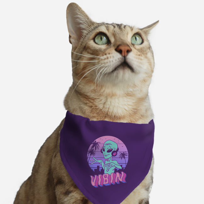 Alien Vibes!-cat adjustable pet collar-vp021