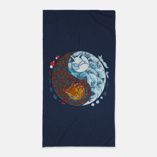 Winter Buddies-none beach towel-Vallina84