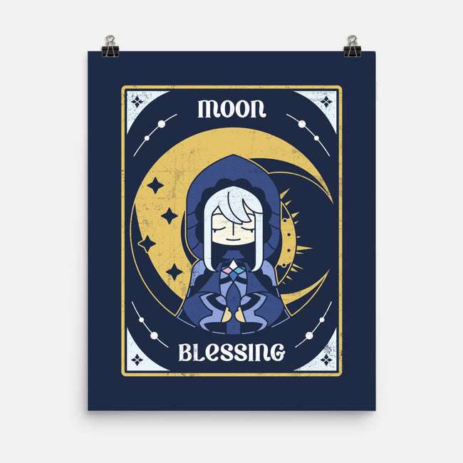 Moon Blessing-none matte poster-Logozaste