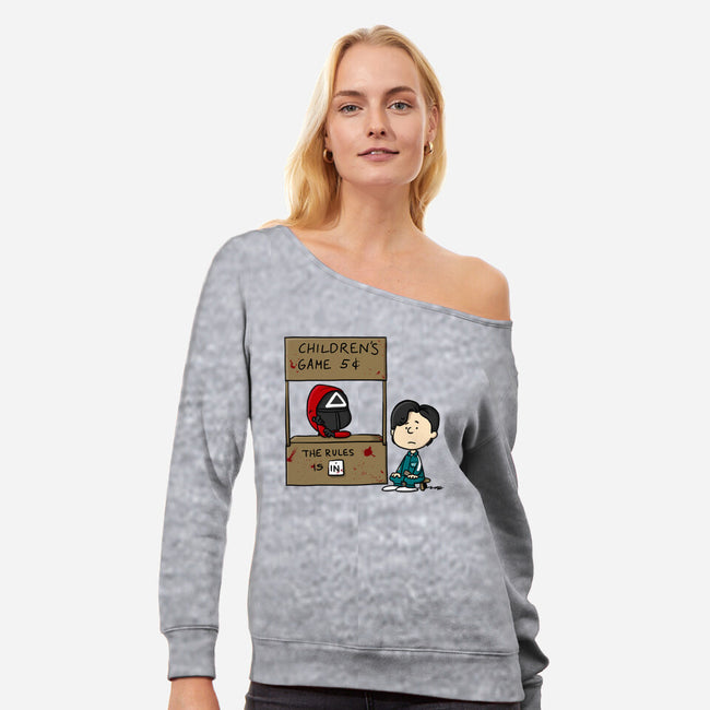 Childrens Game-womens off shoulder sweatshirt-MarianoSan