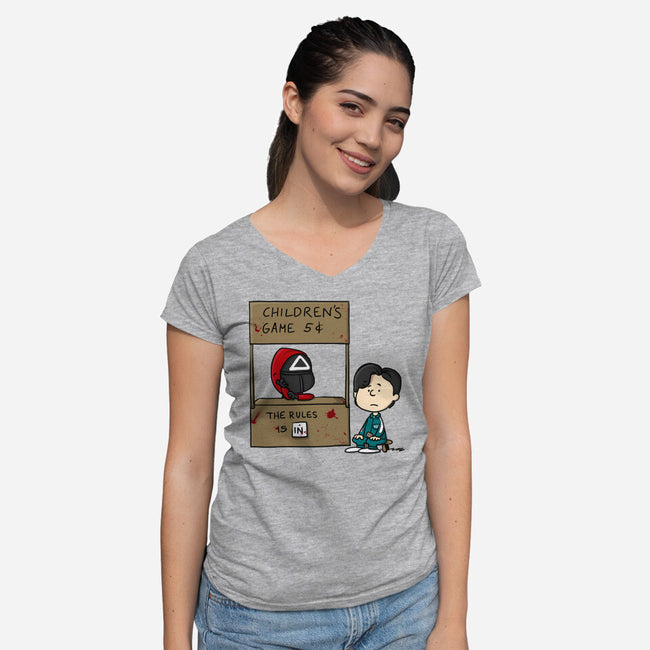 Childrens Game-womens v-neck tee-MarianoSan