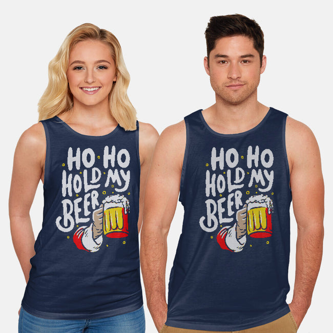 Ho Ho Hold My Beer-unisex basic tank-eduely