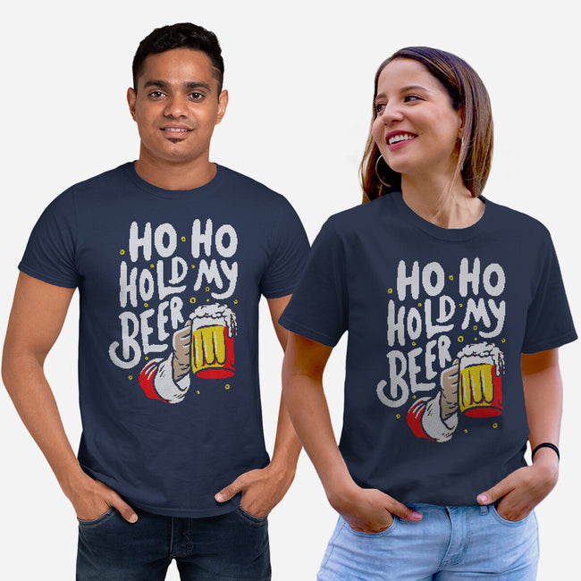 Ho Ho Hold My Beer-unisex basic tee-eduely