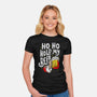 Ho Ho Hold My Beer-womens fitted tee-eduely