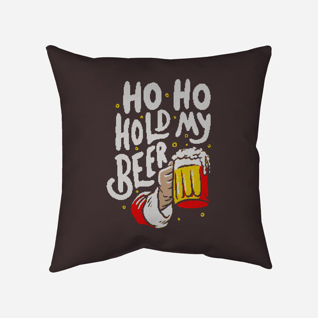 Ho Ho Hold My Beer-none removable cover w insert throw pillow-eduely