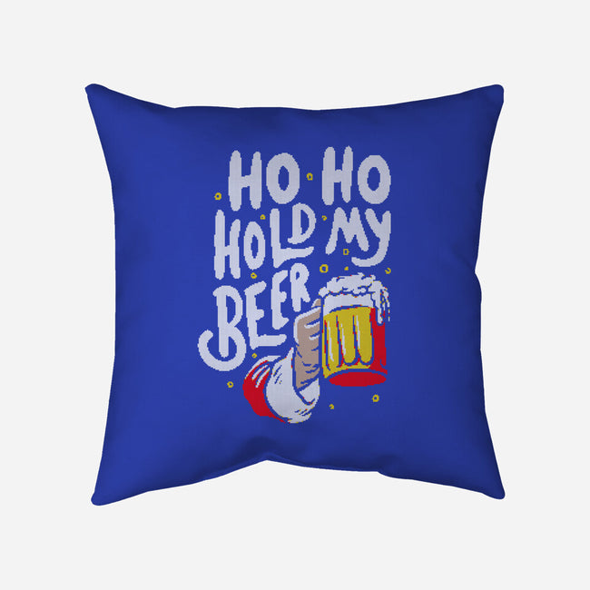 Ho Ho Hold My Beer-none removable cover w insert throw pillow-eduely
