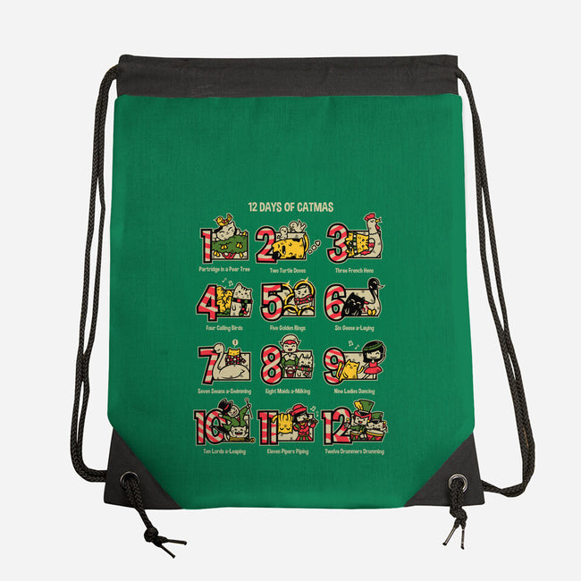 12 Days Of Catmas-none drawstring bag-krisren28