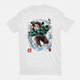 Tanjiro Sumi-E-womens basic tee-DrMonekers