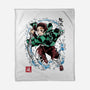 Tanjiro Sumi-E-none fleece blanket-DrMonekers