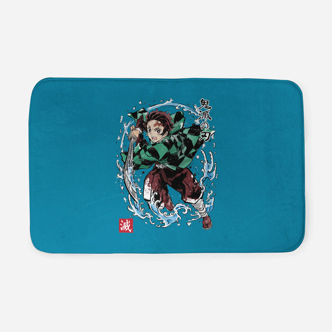 Tanjiro Sumi-E-none memory foam bath mat-DrMonekers