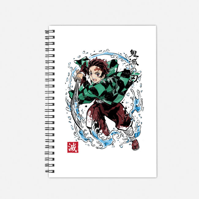 Tanjiro Sumi-E-none dot grid notebook-DrMonekers